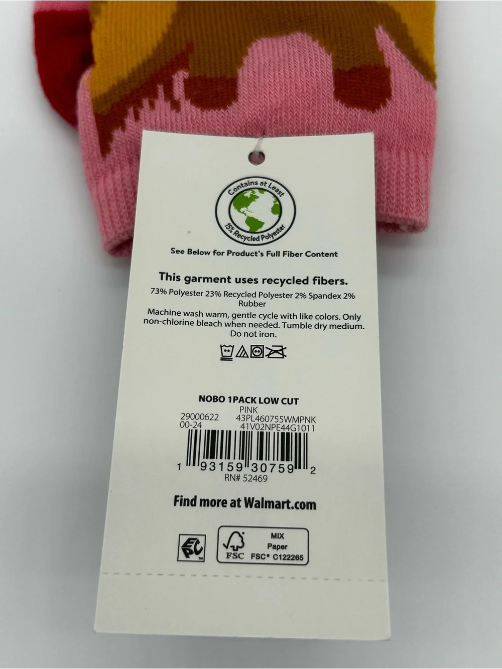 No Boundaries Pink Giraffe & Red Toe Kids No-Show Socks Size 4-10